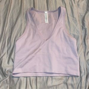 Athleta Aurora Seamless Crop Rib Tank